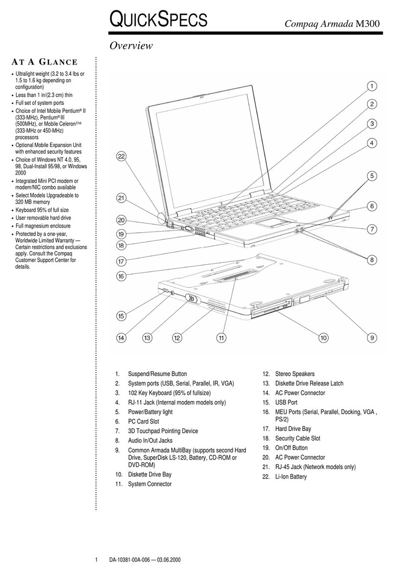 Compaq Armada M300 Series User instructions