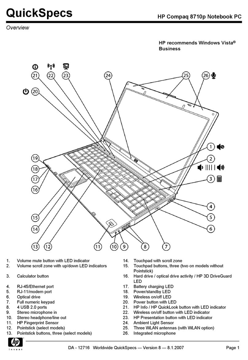 HP 8710p - Compaq Business Notebook User instructions HP 8710p - Compaq Business Notebook User instructions