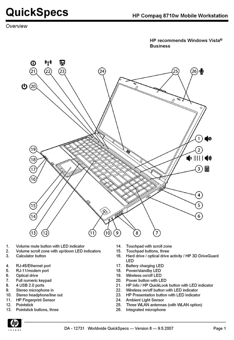 HP 8710w - HP Mobile Workstation User instructions