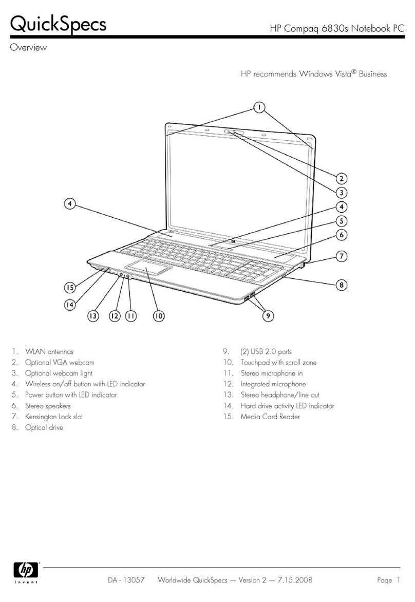 HP 6830s - Compaq Business Notebook Quickspecs