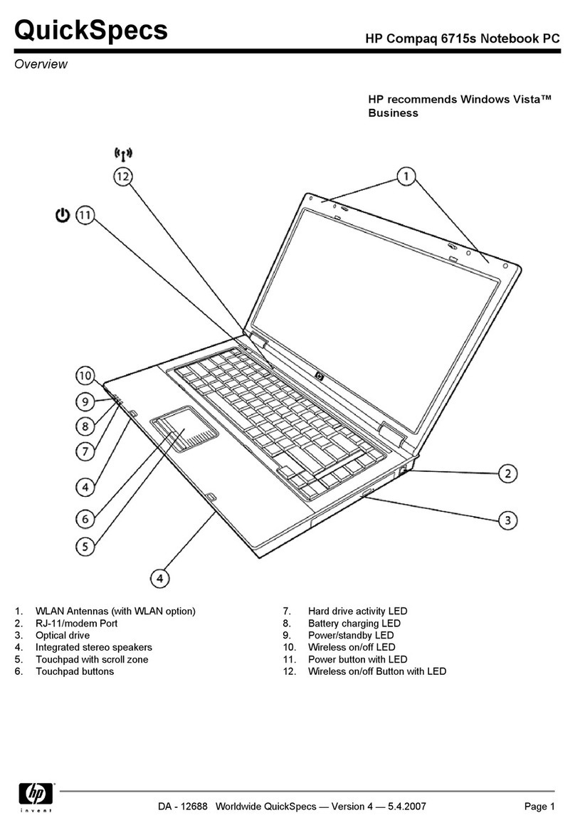 HP COMPAQ 6715s User instructions