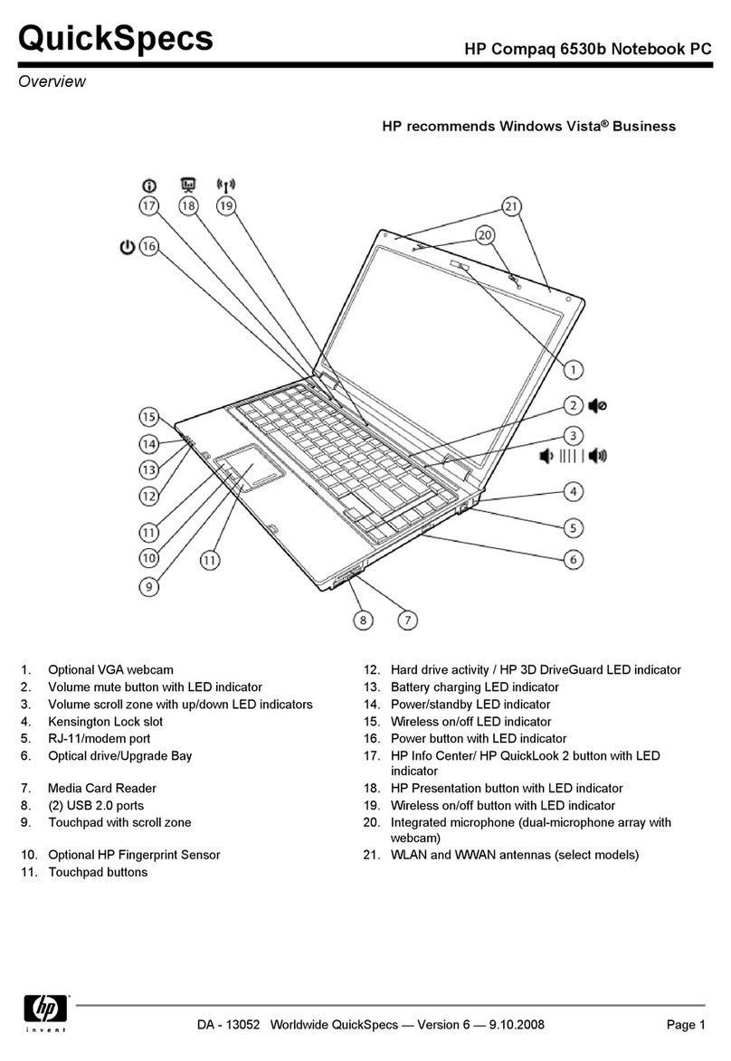 HP 6530b - Notebook PC User instructions