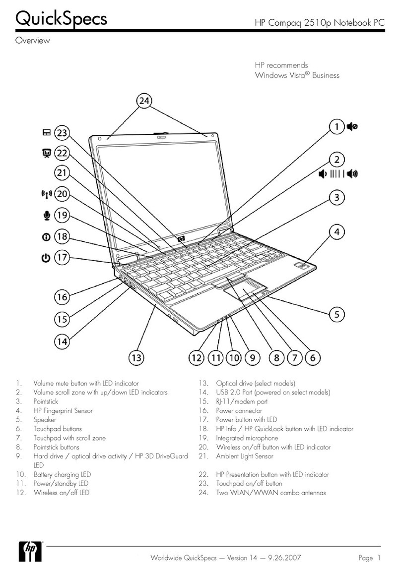 HP 2510p - Notebook PC User manual