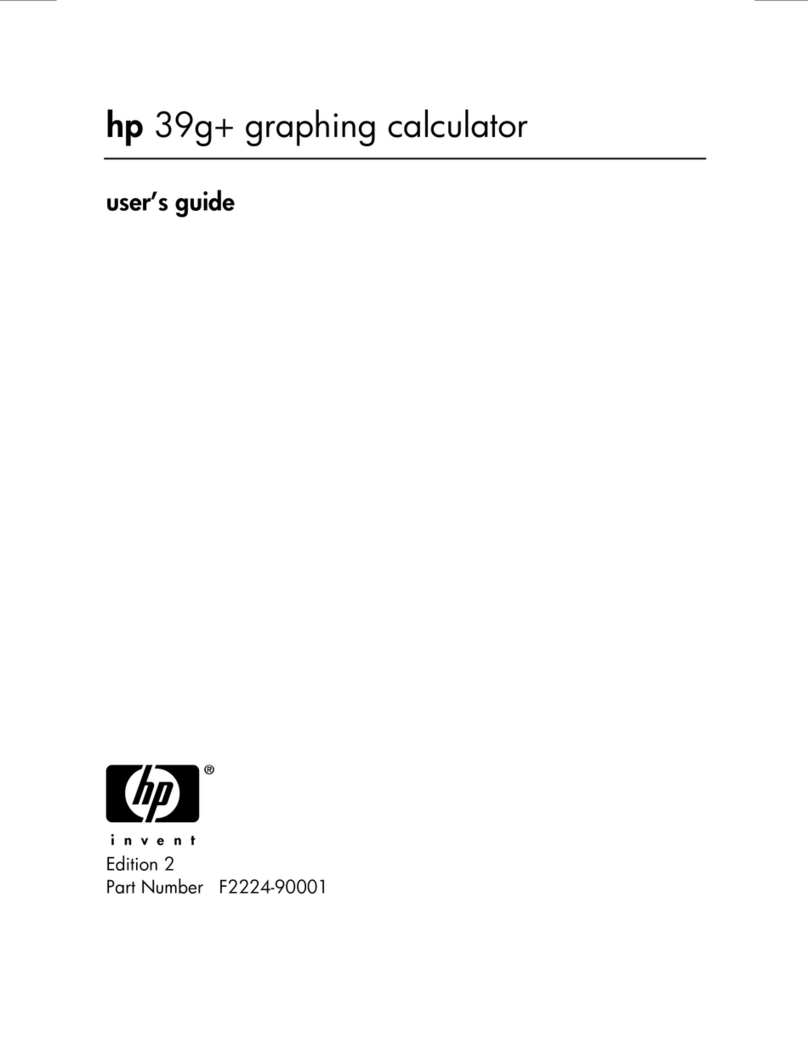 HP 39g+ User manual