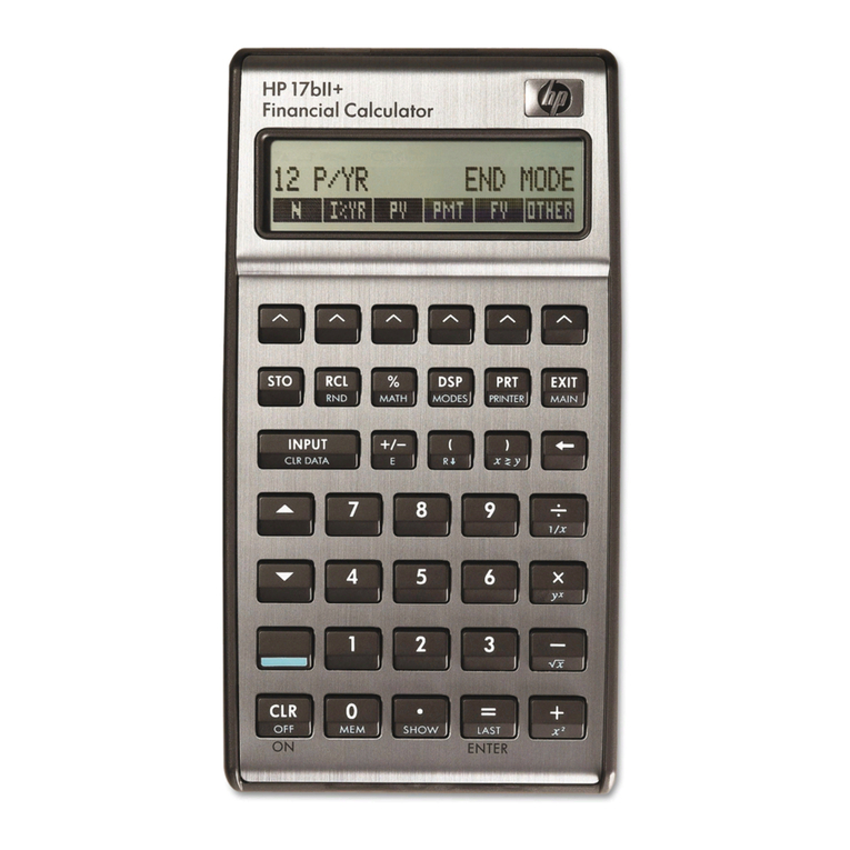 HP 17BII - Financial Calculator User manual