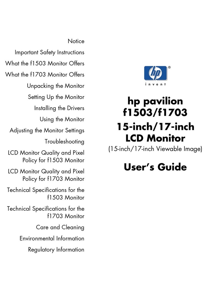 HP Pavilion f1503 User manual HP Pavilion f1503 User manual