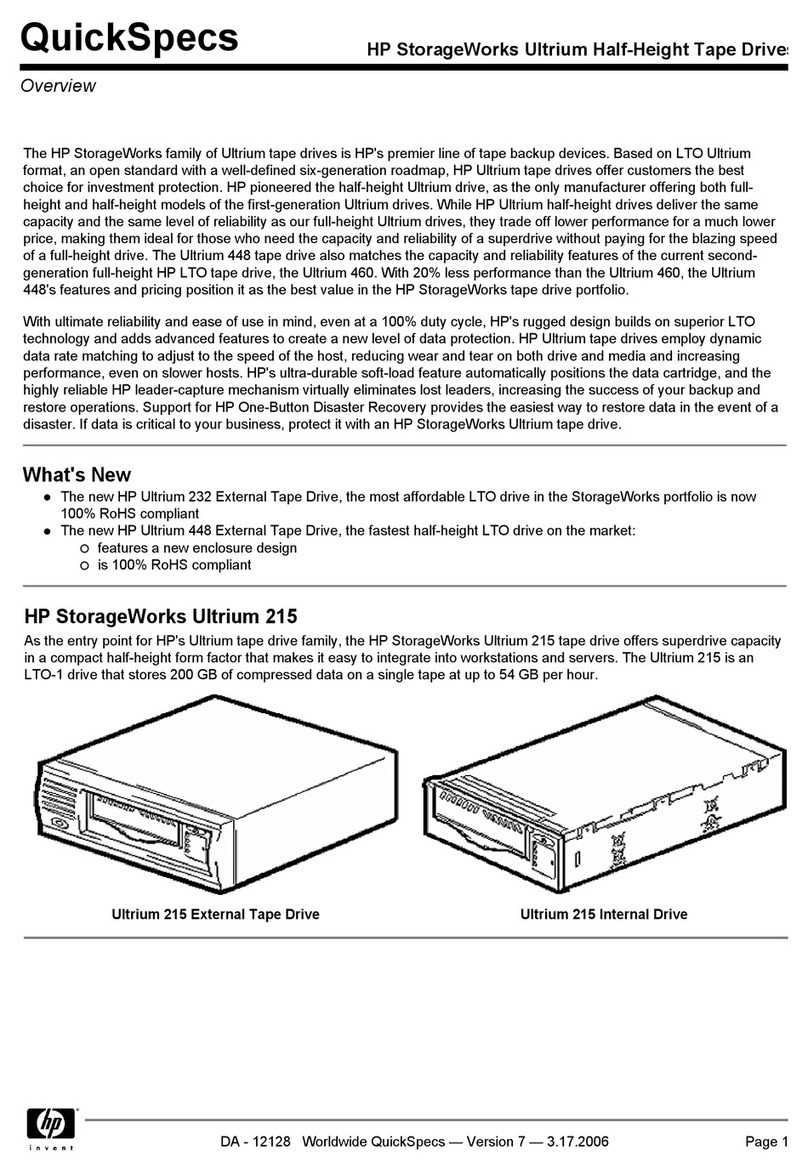 HP Ultrium 215 Quickspecs