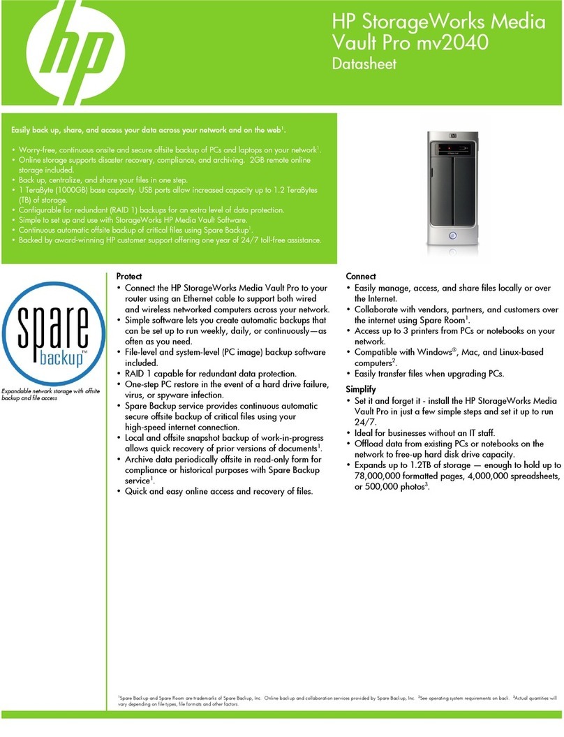 HP mv2040 User manual