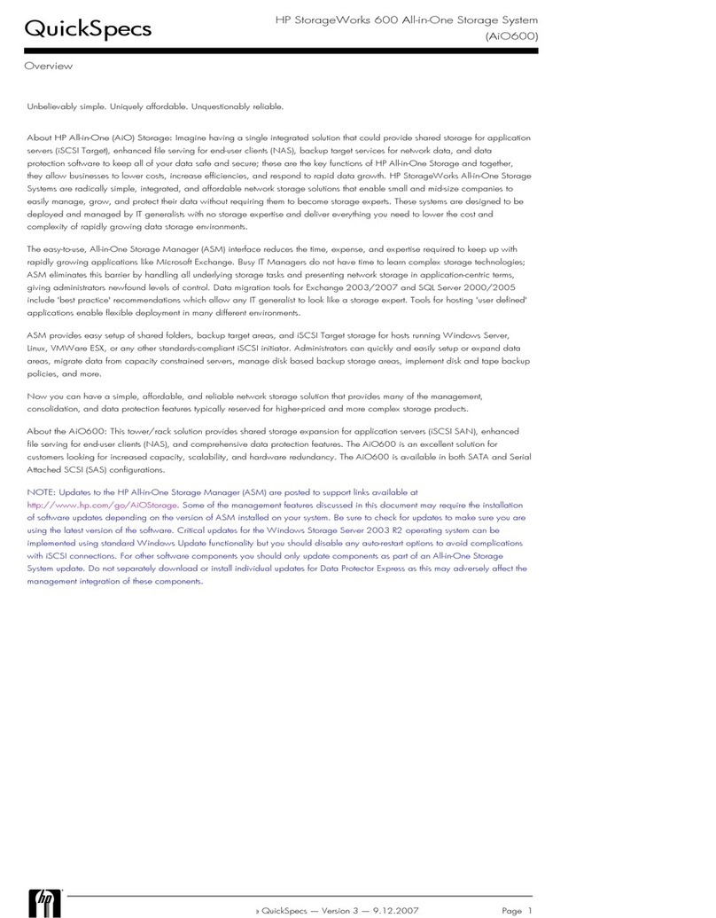 HP StorageWorks AiO600 User instructions