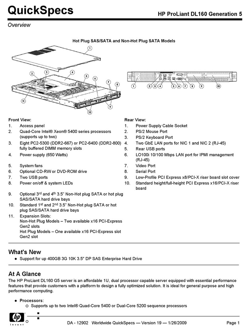 HP PROLIANT DL160 G5 User instructions