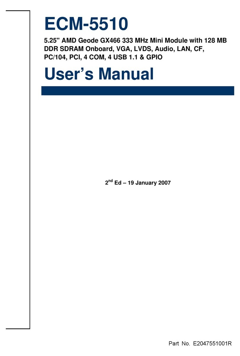 Avalue Technology AMD Geode E2047551001R User manual