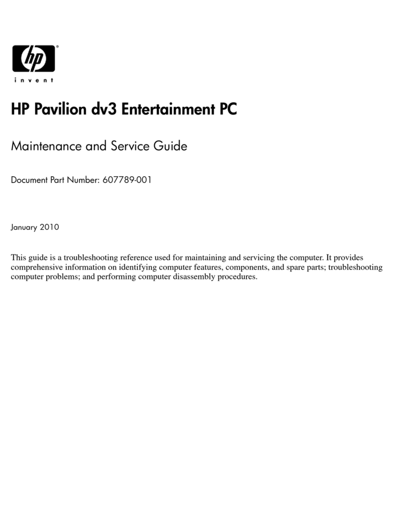 HP DV3 Maintenance and service guide