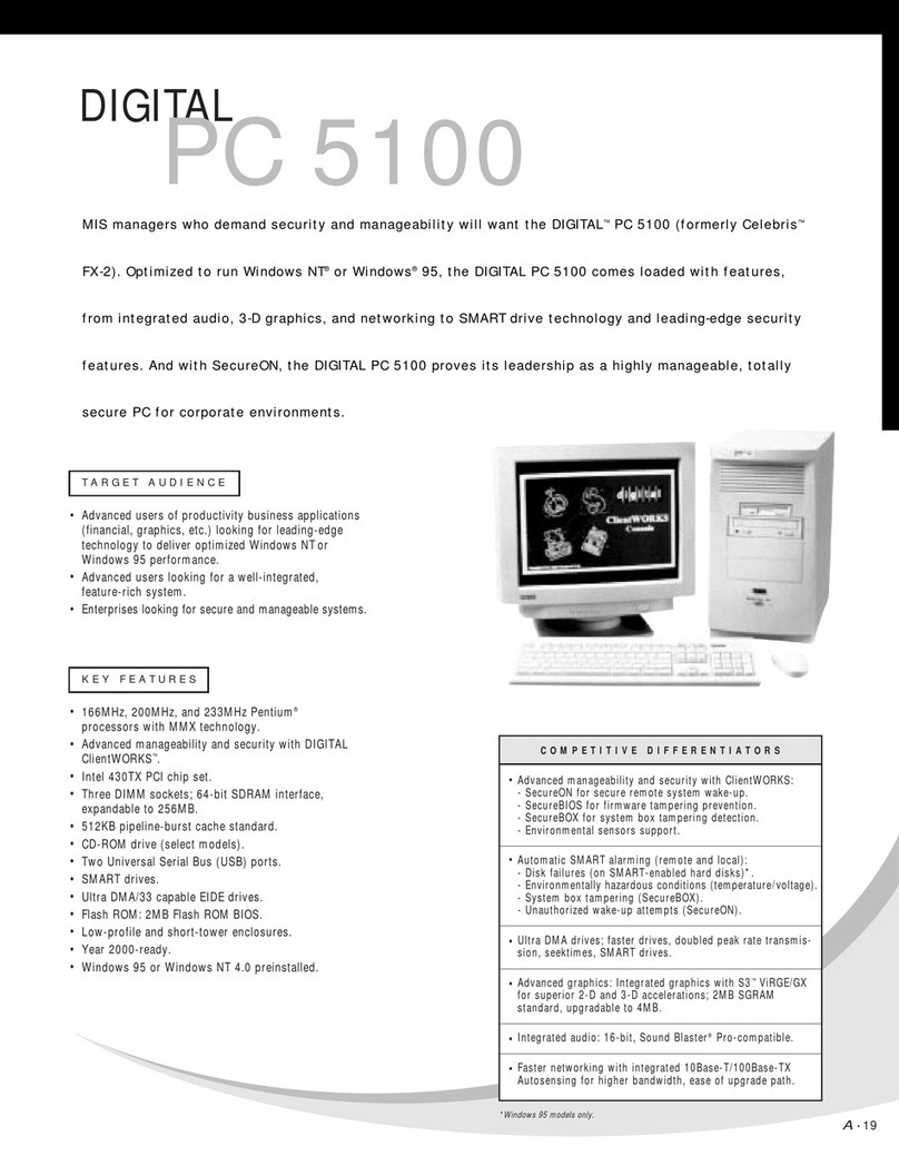 DEC 500 - Notebook PC Specification sheet