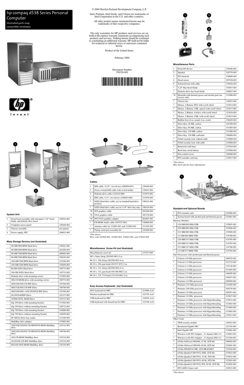 HP compaq d538 Series Setup guide