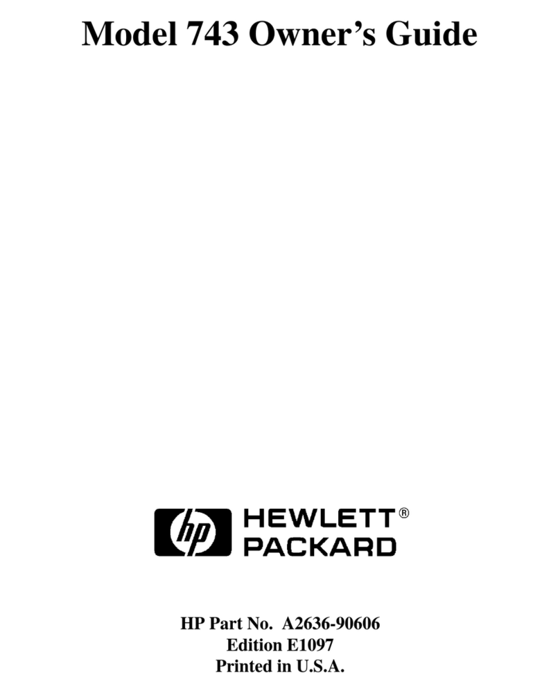 HP Model 743 PC User manual
