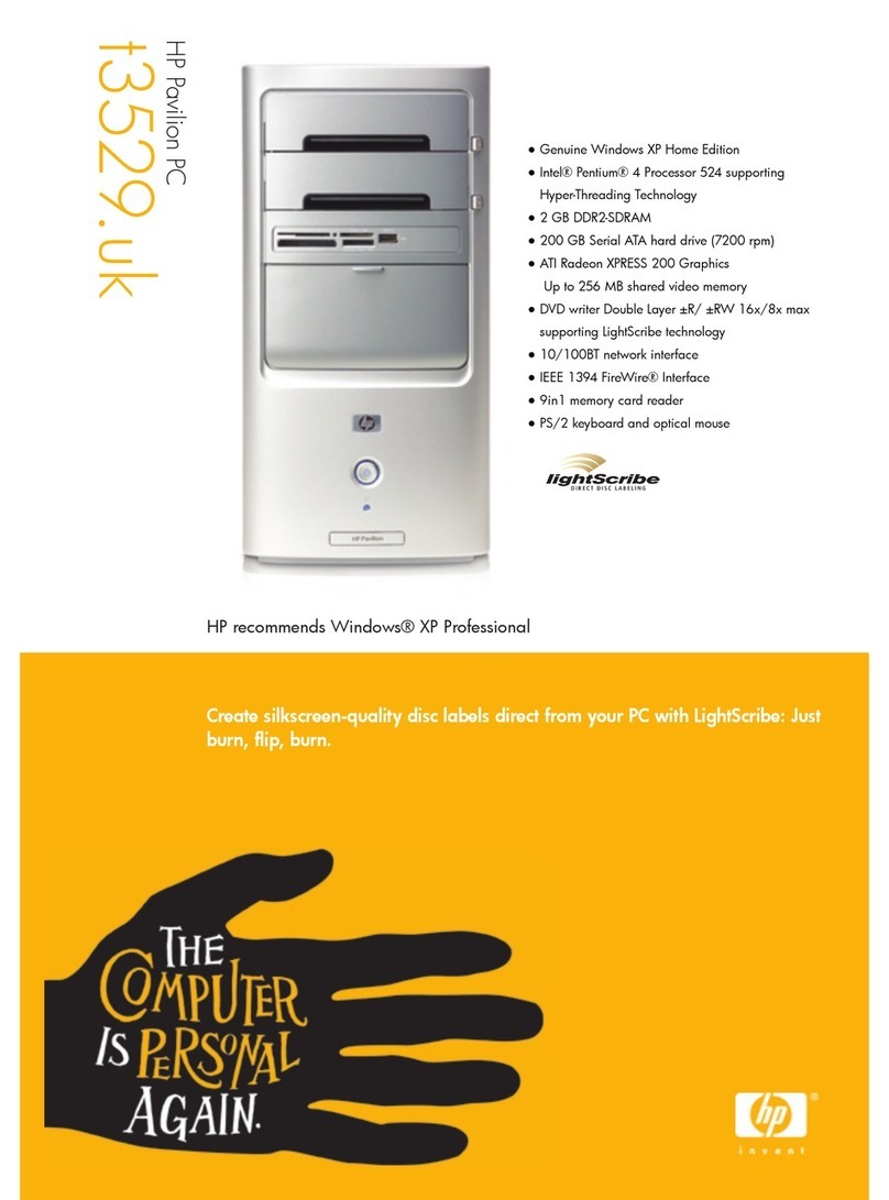 HP Pavilion T3529 User manual