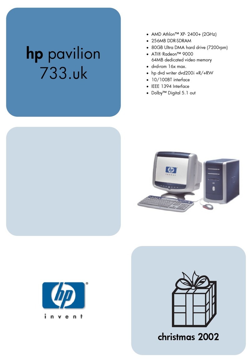 HP 742n - Pavilion - 512 MB RAM User manual