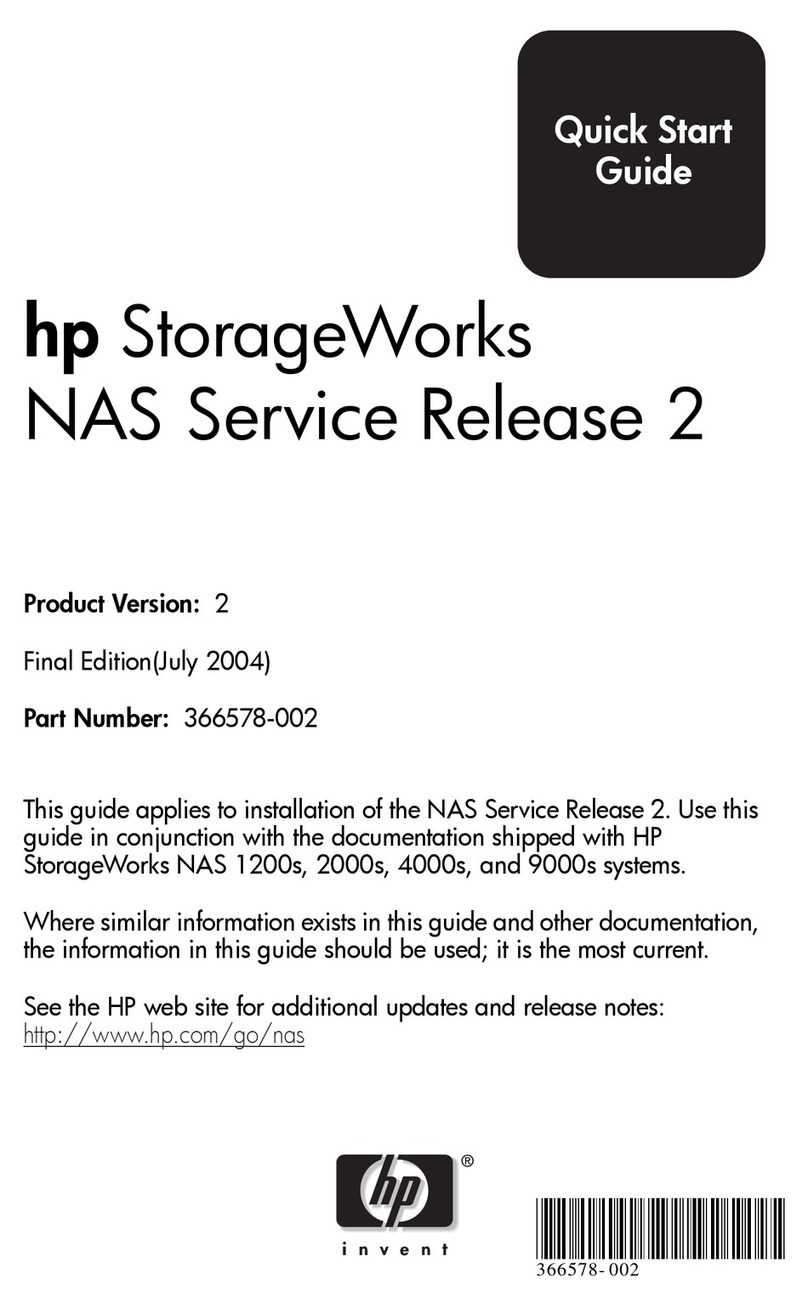 HP ProLiant StorageWorks NAS 2000s User manual