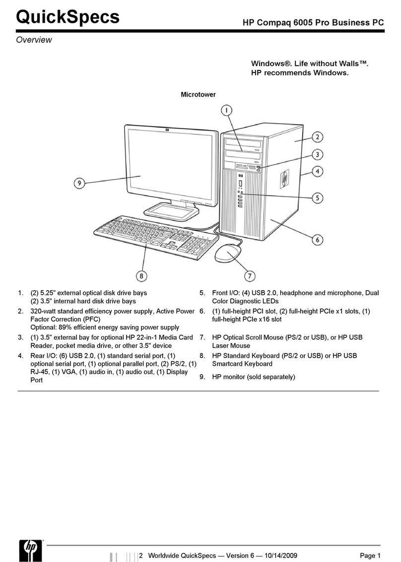 HP COMPAQ 6005 Quickspecs