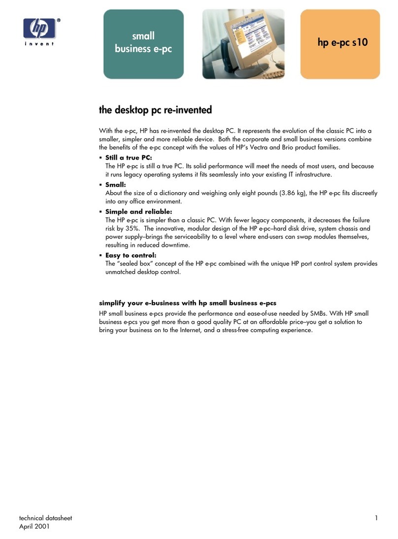 HP Business e-pc Instruction manual HP Business e-pc Instruction manual