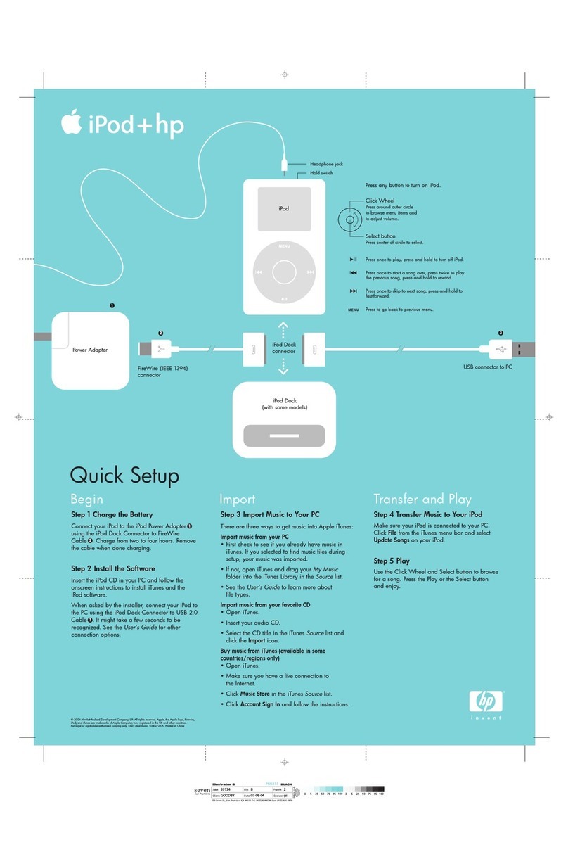 HP iPod plus HP Specification sheet