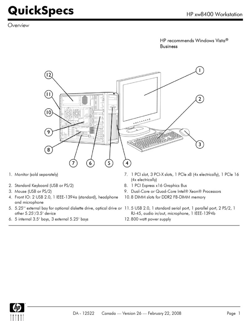 HP Xw8400 - Workstation - 4 GB RAM User manual