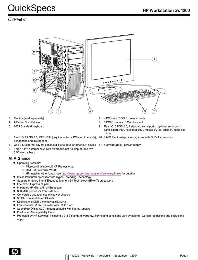 HP Xw4200 - Workstation - 1 GB RAM specification