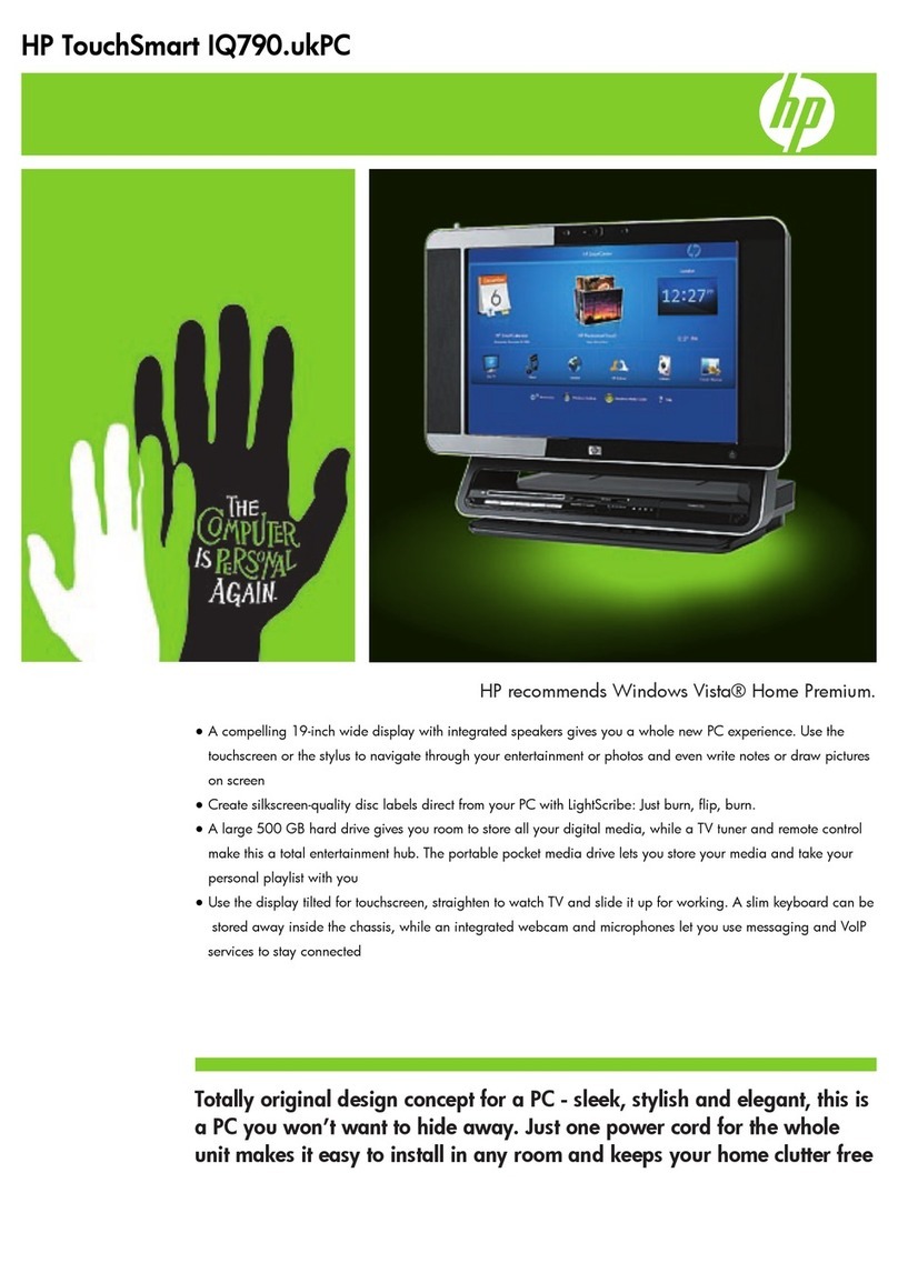 HP TouchSmart IQ790 User manual HP TouchSmart IQ790 User manual