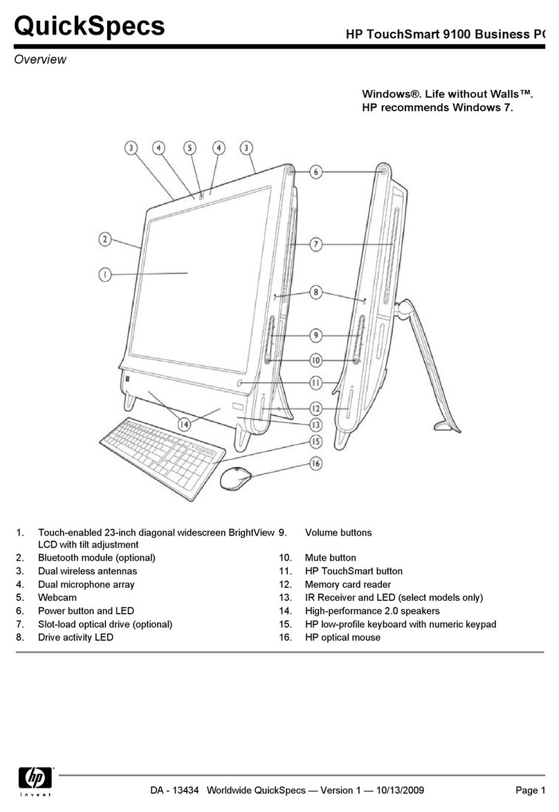 HP TOUCHSMART 9100 User instructions HP TOUCHSMART 9100 User instructions