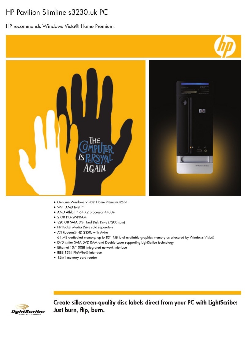 HP Pavilion Slimline s3230 User manual