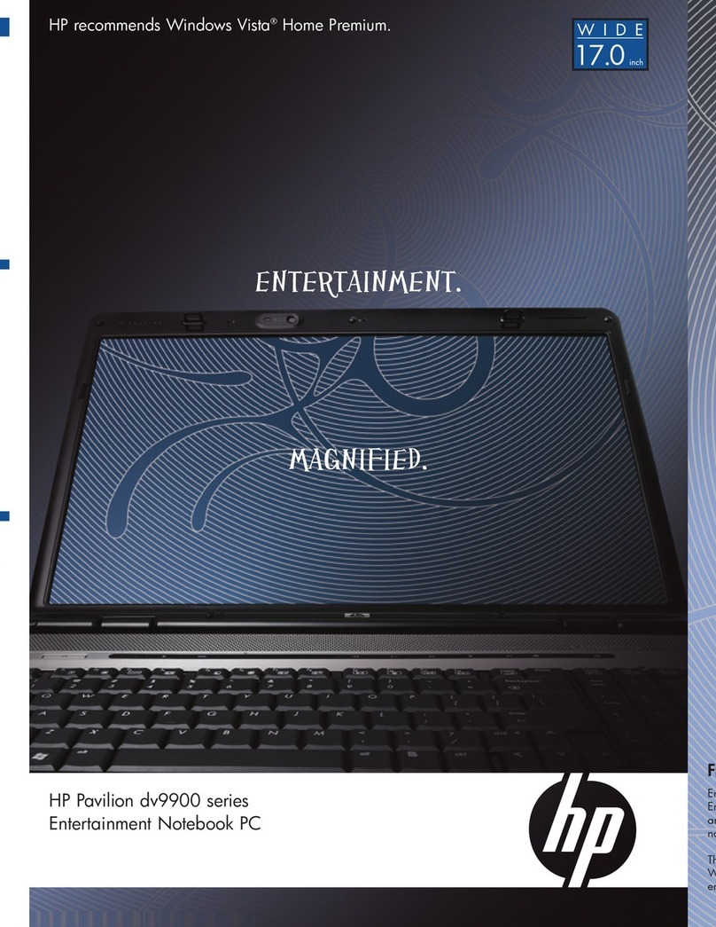 HP Pavilion dv9900 Series User manual