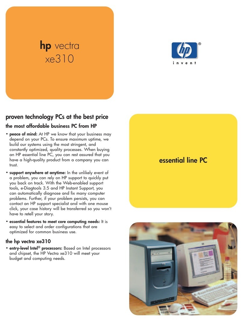 HP Vectra XE310 User manual