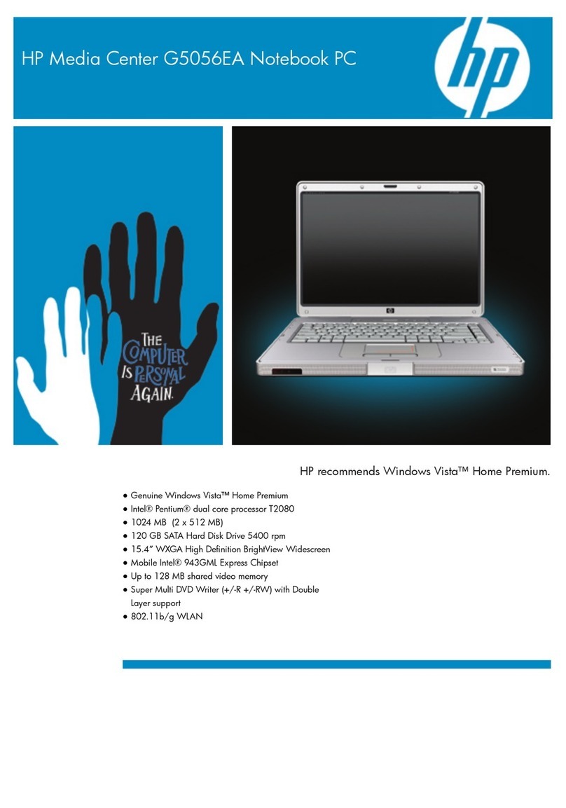 HP Media Center G5056EA User manual