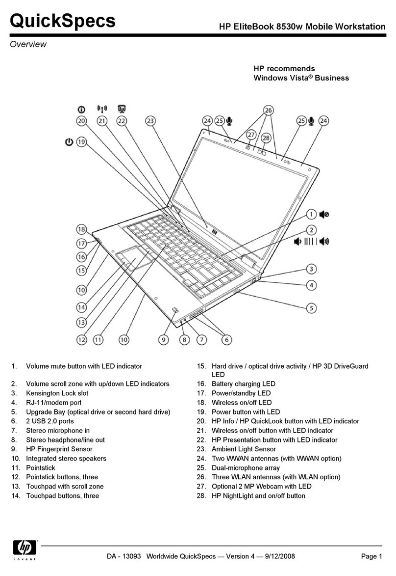 HP 8530w - EliteBook Mobile Workstation User instructions HP 8530w - EliteBook Mobile Workstation User instructions