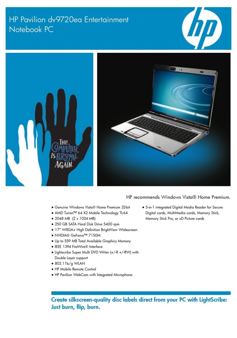 HP Pavilion dv9720ea User manual