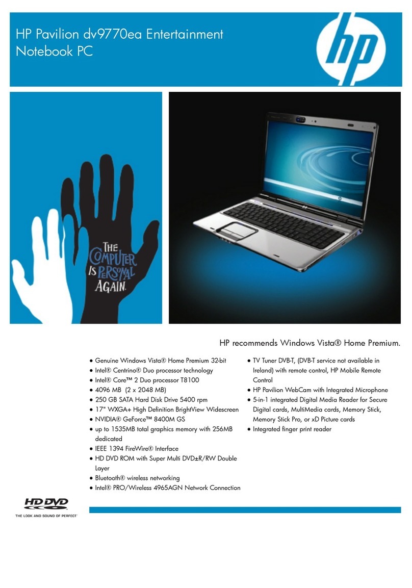 HP Pavilion dv9770ea User manual