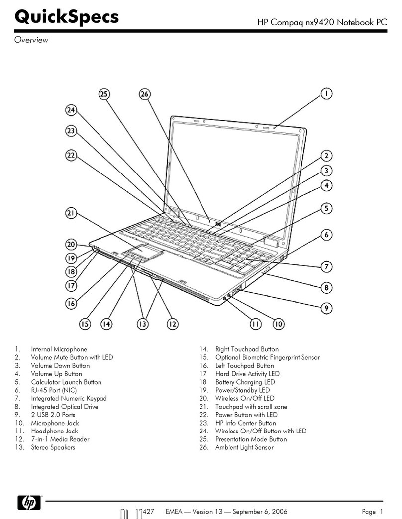 HP Nx9420 - Compaq Business Notebook User instructions