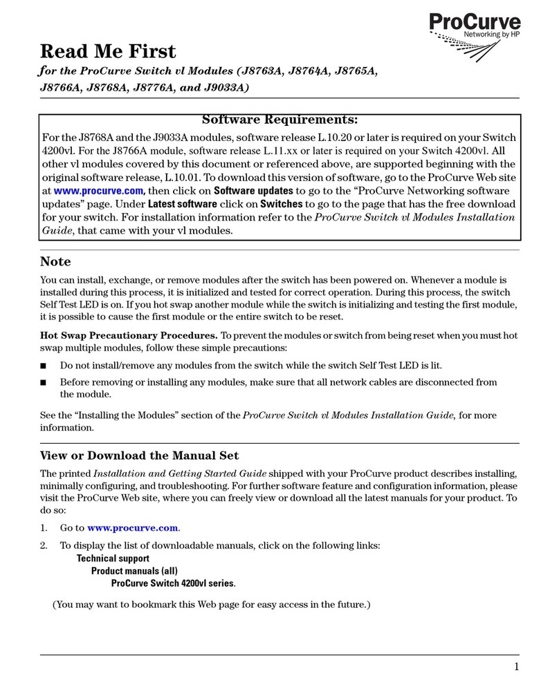 HP ProCurv J8768A Manual