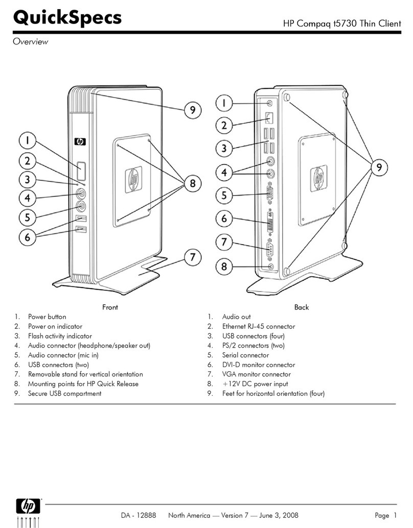 HP Compaq t5730 Quickspecs