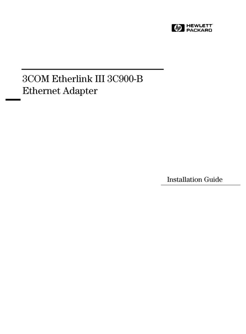 HP 3COM ETHERLINK III 3C900-B installation guide