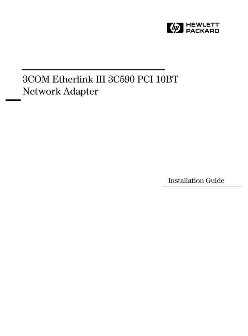 HP 3COM Etherlink III 3C590 PCI 10BT User manual