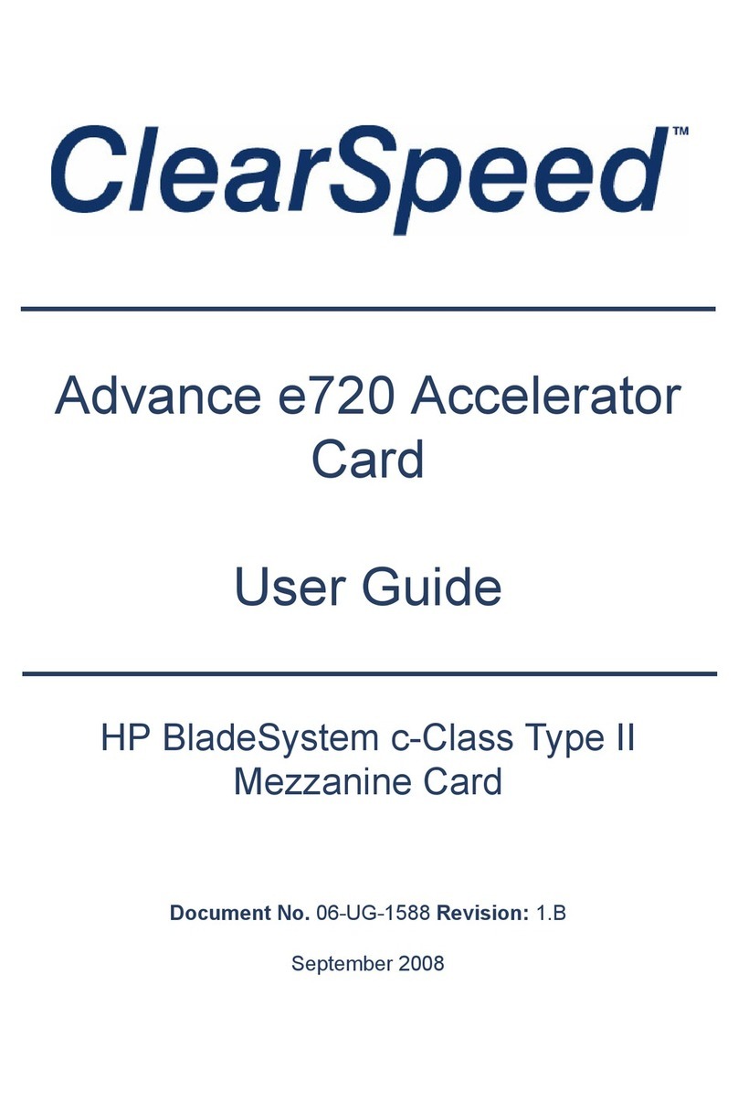 ClearSpeed ClearSpeed Advance e720 user guide