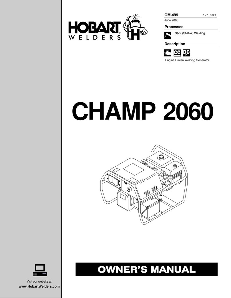 Hobart Welding Products CHAMP 2060 owner's manual