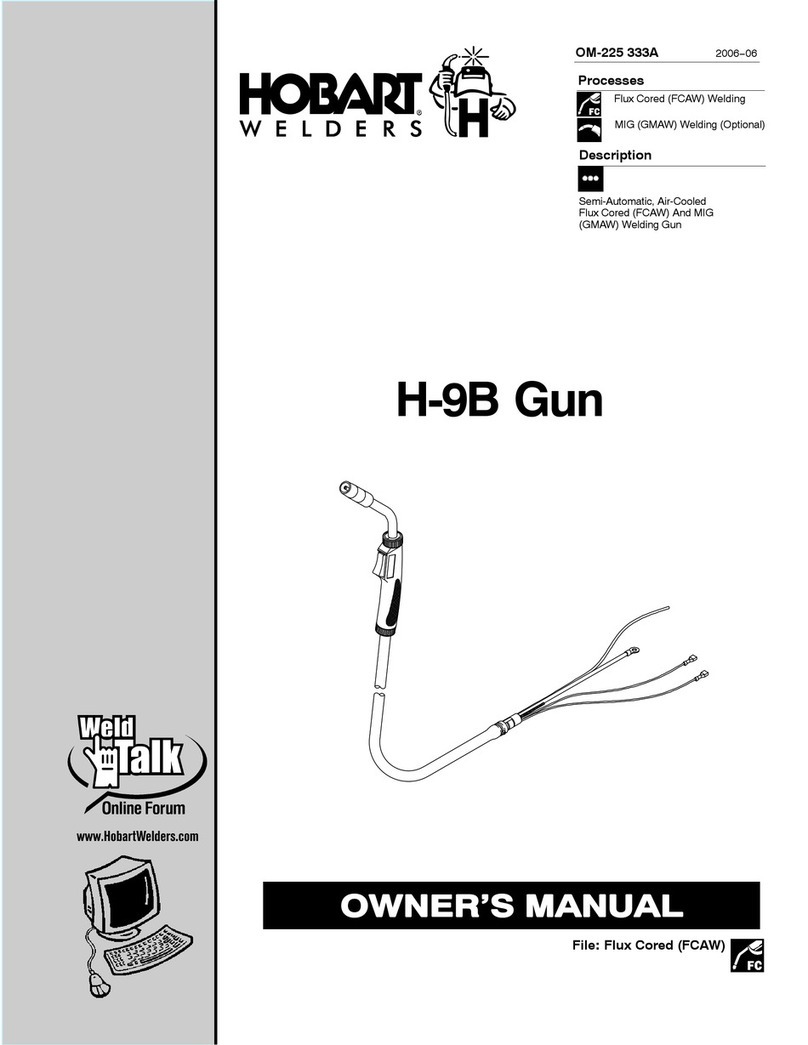 Hobart Welding Products H-9B Gun owner's manual