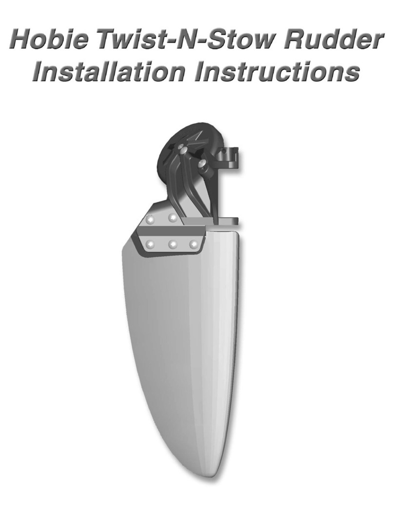 Hobie Twist-n-Stow Rudder installation instructions