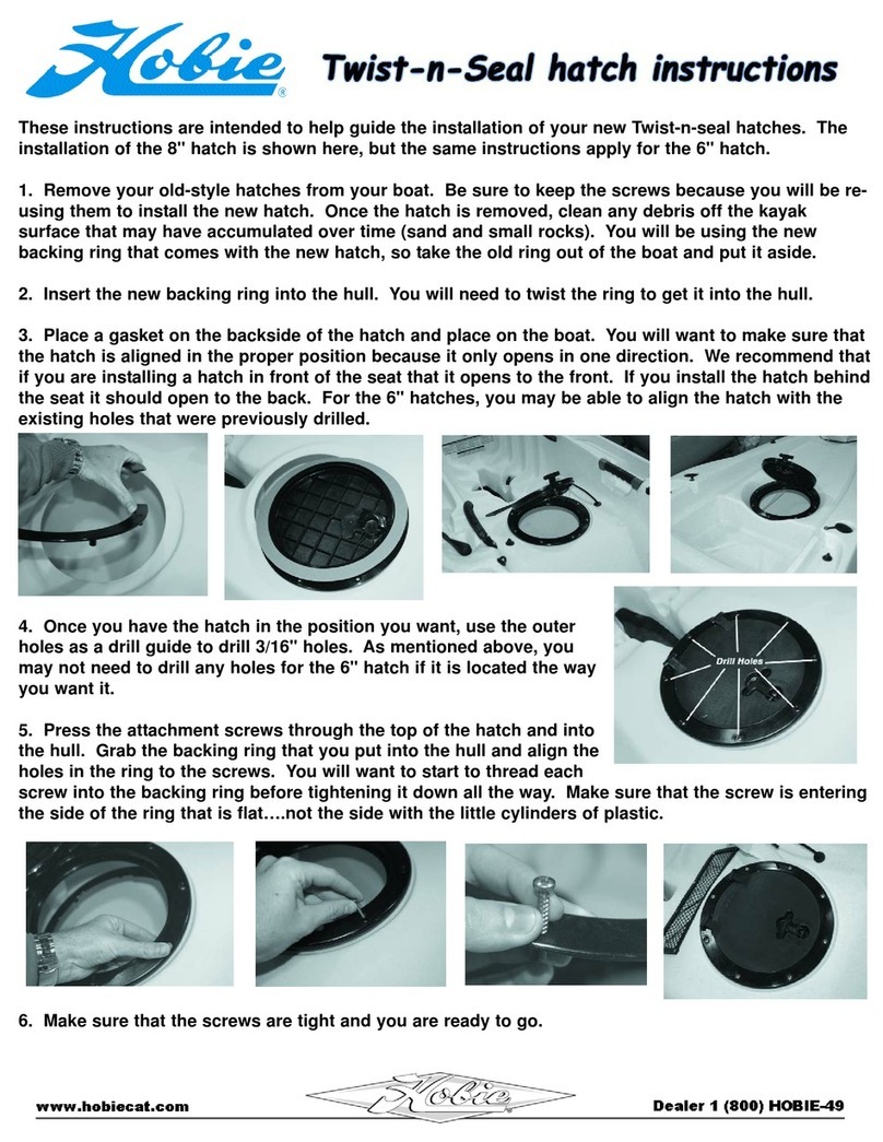 Hobie Twist-n-Seal Hatch User manual
