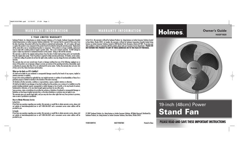 Holmes HASF1920 owner's guide