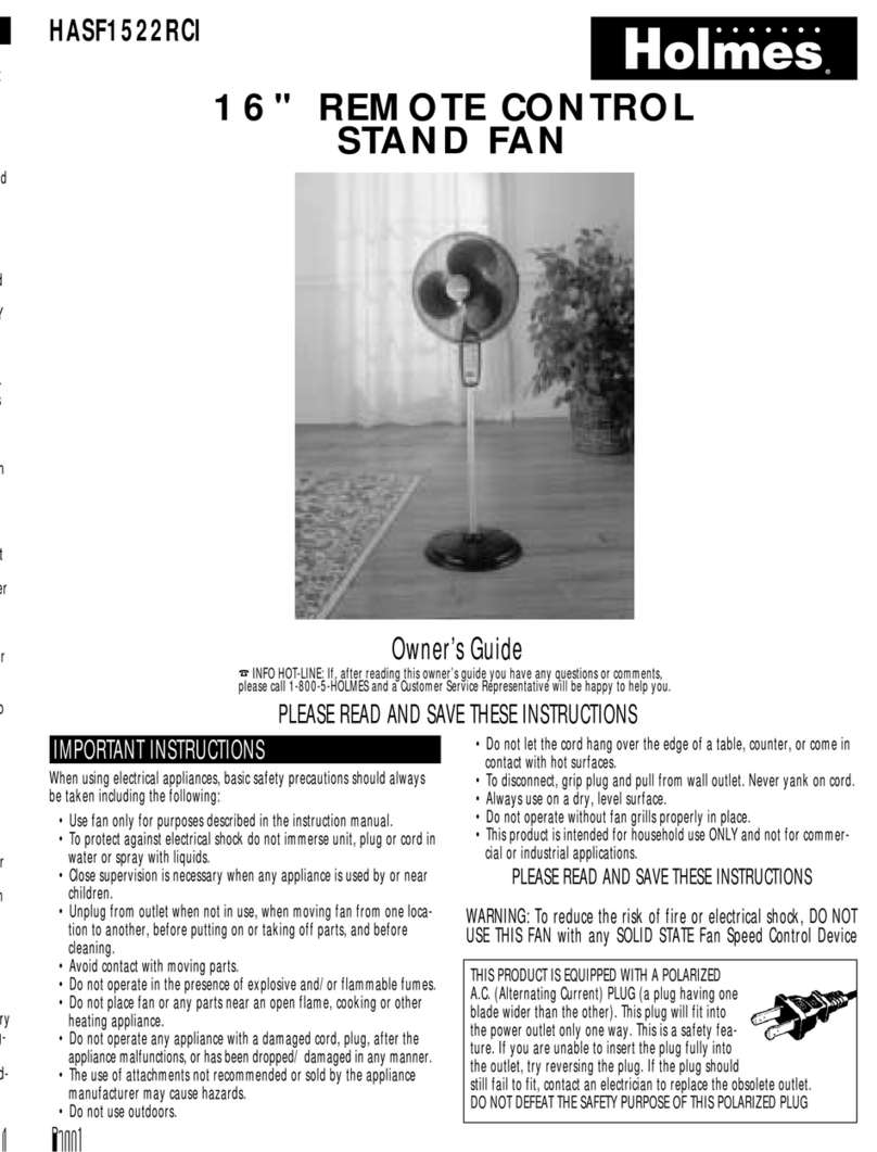 Holmes HASF1522RCI owner's guide