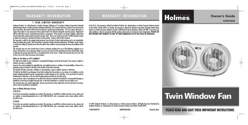 Holmes HAWF2026 owner's guide