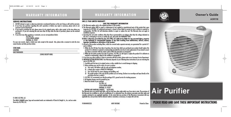 Arm & Hammer AOR118 User manual
